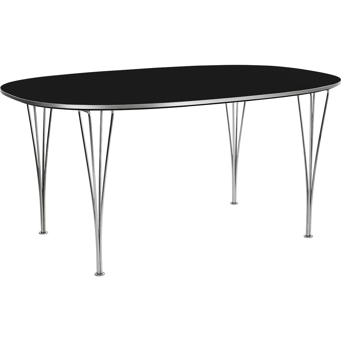 [product_category]-Fritz Hansen Super Ellipse Table 100 X170 Cm, Black Laminate-Fritz Hansen-B616-black-FRI-1