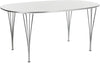 Fritz Hansen Super Ellipse Table 100 x170 cm, stratifié blanc