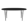 Fritz Hansen Superellipse eettafel zwart/zwarte Fenix ​​-laminaten, 170x100 cm