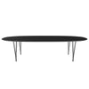 Fritz Hansen Superellipse eettafel zwart/zwarte Fenix ​​-laminaten, 300x130 cm