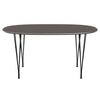 Fritz Hansen Superellipse Esstisch Schwarz/Grau Fenix Laminate, 150x100 Cm