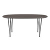 Fritz Hansen Superellipse Esstisch Schwarz/Grau Fenix Laminate, 170x100 Cm