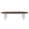 Fritz Hansen Superellipse Dining Table Black/Walnut Veneer With Walnut Table Edge, 300x130 Cm