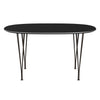 Fritz Hansen Superellipse Esstisch Braun Bronze/Schwarz Fenix Laminate, 135x90 Cm