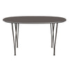 Fritz Hansen Table à manger Superellipse Brown Bronze / Grey Fenix ​​Laminats, 135x90 cm