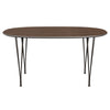 Fritz Hansen Superellipse Esstisch Braun Bronze/Walnuss Furnier, 150x100 Cm