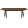 Fritz Hansen Table à manger Superellipse Brown Bronze / Nut Nut avec bord de table en noyer, 180x120 cm