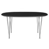 Fritz Hansen Superellipse spisebord Chrome/Black Fenix ​​-laminater, 150x100 cm