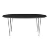 Fritz Hansen Superellipse spisebord Chrome/Black Fenix ​​-laminater, 170x100 cm