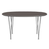 Fritz Hansen Superellipse Esstisch Chrom/Grau Fenix Laminate, 135x90 Cm