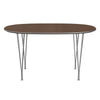 Fritz Hansen Table à manger Superellipse Chrome / placage de noix, 135x90 cm