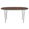 Fritz Hansen Superellipse Esstisch Chrom/Walnuss Furnier, 150x100 Cm