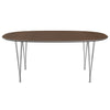 Fritz Hansen Superellipse Esstisch Chrom/Walnuss Furnier, 180x120 Cm