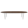 Fritz Hansen Table à manger Superellipse Chrome / placage de noix, 300x130 cm