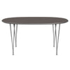 Fritz Hansen Superellipse Esstisch Grau Pulverbeschichtet/Grau Fenix Laminate, 150x100 Cm