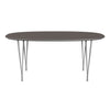 Fritz Hansen Superellipse Esstisch Grau Pulverbeschichtet/Grau Fenix Laminate, 170x100 Cm