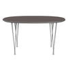 Fritz Hansen Superellipse Tavolo da pranzo nove laminati fenix grigi/grigi, 135x90 cm