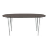 Fritz Hansen Superellipse Tavolo da pranzo nove laminati fenix grigi/grigi, 170x100 cm