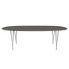 Fritz Hansen Superellipse eettafel negen grijs/grijze fenix laminaten, 240x120 cm