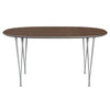 Fritz Hansen Superellipse Esstisch Nine Grau/Walnuss Furnier, 150x100 Cm