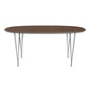 Fritz Hansen Superellipse Esstisch Nine Grau/Walnuss Furnier, 170x100 Cm