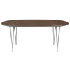 Fritz Hansen Superellipse Esstisch Nine Grau/Walnuss Furnier, 180x120 Cm