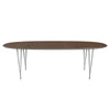 Fritz Hansen Superellipse Esstisch Nine Grau/Walnuss Furnier, 240x120 Cm