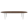 Fritz Hansen Superellipse Esstisch Nine Grau/Walnuss Furnier, 300x130 Cm