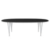 Fritz Hansen Superellipse Esstisch Silbergrau/Schwarz Fenix Laminate, 240x120 Cm