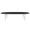 Fritz Hansen Table à manger Superellipse Silvergrey / Black Fenix ​​Laminats, 300x130 cm