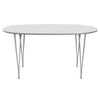 Fritz Hansen Superellipse Tavolo da pranzo Silvergrey/White Fenix ​​Laminati, 150x100 cm