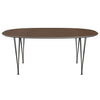 Fritz Hansen Table à manger Superellipse Graphite / placage de noix, 180x120 cm