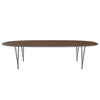 Fritz Hansen Superellipse eettafel warm grafiet/walnootfineer, 300x130 cm