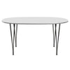 Fritz Hansen Table à manger Superellipse SMAPHITE CHAUD / FENIX BLANCHE, 150X100 CM