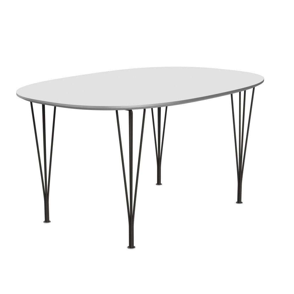 [product_category]-Fritz Hansen Superellipse Dining Table Warm Graphite/White Fenix Laminates, 150x100 Cm-Fritz Hansen-B612-FXWHL-SPAL-WARGRA-FRI-2