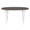 Fritz Hansen Superellipse Esstisch Weiß/Grau Fenix Laminate, 135x90 Cm