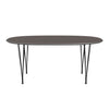 Fritz Hansen Superellipse Ausziehbarer Tisch Schwarz/Grau Fenix Laminate, 270x100 Cm