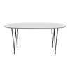 Fritz Hansen Superellipse Extendable Table Brown Bronze/White Fenix Laminates, 270x100 Cm