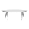 Fritz Hansen Superellipse Extendable Table Chrome/White Fenix Laminates, 270x100 Cm