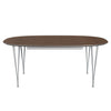 Fritz Hansen Superellipse Udvidelig bord Silvergrey/Walnut Finer, 300x120 cm