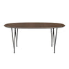 Fritz Hansen Superellipse Extendable Table Warm Graphite/Walnut Veneer, 270x100 Cm