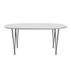 Fritz Hansen Superellipse Udvidelig bord Varm grafit/hvid fenix -laminater, 270x100 cm