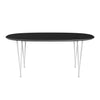 Fritz Hansen Superellipse Udvidelig bord Hvid/sort fenix -laminater, 270x100 cm