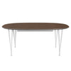 Fritz Hansen Superellipse Udvidelig bord White/Walnut Finer, 300x120 cm