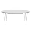 Fritz Hansen Superellipse Extendable Table White/White Fenix Laminates, 300x120 Cm