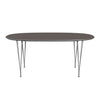 Fritz Hansen Superellipse Extension Table Grey Powder Ebated / Grey Fenix ​​Laminats, 270x100 cm