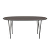 Fritz Hansen Superellips Uitbreidende tafel Warm grafiet/grijs fenix -laminaat, 270x100 cm