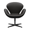  Swan Lounge Chair Black Lacquered/Aura Black Brown