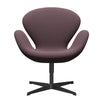  Swan Lounge Chair Black Lacquered/Capture Aubergine