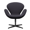  Swan Lounge Chair Black Lacked/Capture Blue Holzkohle